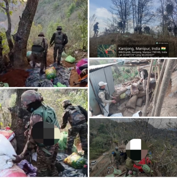 Image Related to the Security Forces Dismantle Bunkers and Seize Ammunition in Manipur’s Ukhrul.