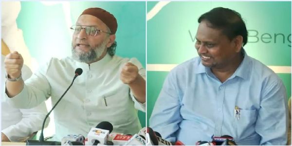 Will Fight for Chief Minister’s Post, Not Deputy: Owaisi at Joint Press Conference With Humayun Kabir in Kolkata