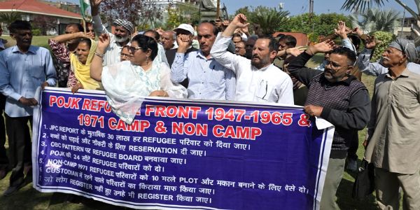 PoJK DPs protest, demand full package, 12 Assembly seats