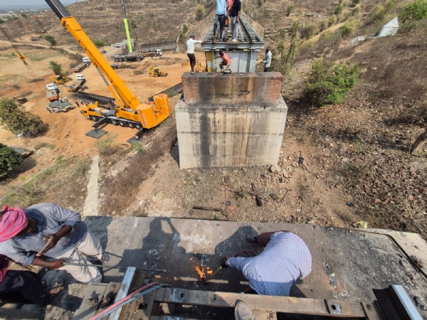 The rehabilitation of two major old steel girder bridges—Bridge No. 48 and Bridge No. 46—located on the Chopan-Chunar rail section