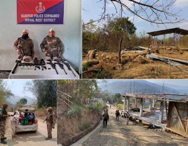 Image Related to the Arms Recovered in Large Quantity, Three Bunkers Destroyed in Manipur