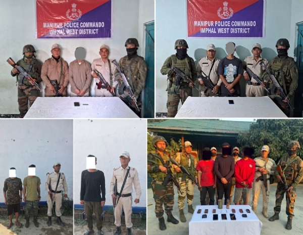 Eight Rebels Arrested from Different Parts of Manipur