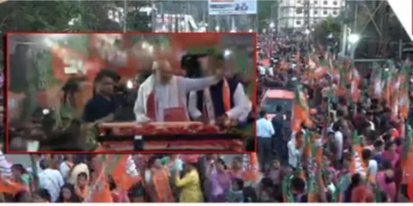 Amit Shah Leads Massive Roadshow in Guwahati