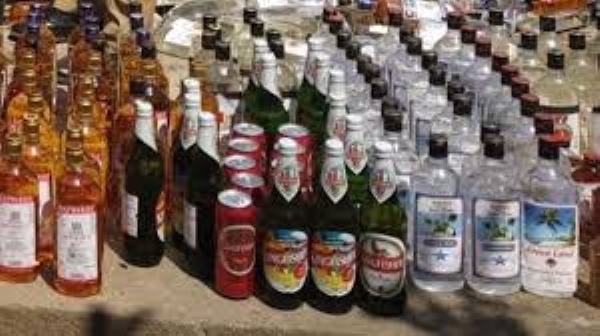 Police confiscated 1,028 cartons holding around 10,000 litres of illegal liquor Police confiscated 1,028 cartons holding around 10,000 litres of illegal liquor