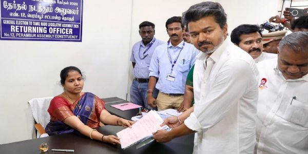 Actor-politician Vijay files nomination amid unprecedented crowd in Perambur