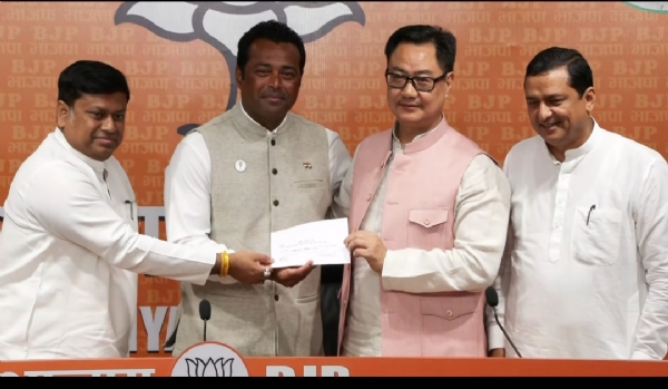 Former Tennis Star Leander Paes Joins BJP Ahead of West Bengal Elections Former Tennis Star Leander Paes Joins BJP Ahead of West Bengal Elections