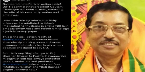 TMC alleges sexual harassment by BJP Hooghly chief; leader denies charges, calls It ‘conspiracy’