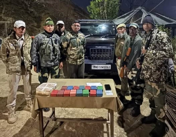 Image of the Seized Drugs Worth Several Lakhs At Tengnoupal Check Post.