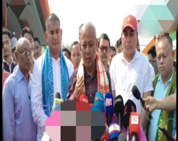 BPF President Hagrama Mohilary talking to media persons after program in Kokrajhar on Thursday.