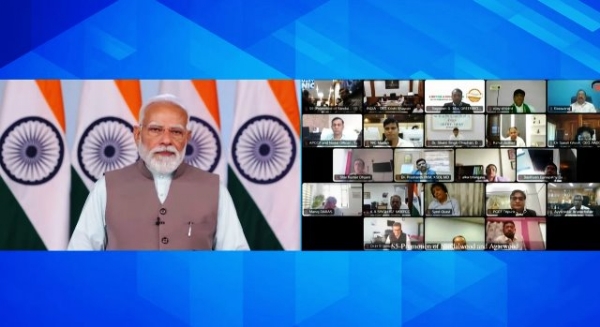 PM Narendra Modi Addressing a post-budget webinar on “Agriculture and Rural Transformation” via video conferencing