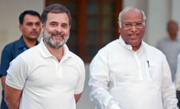 Rahul Gandhi and Mallikarjun Kharge