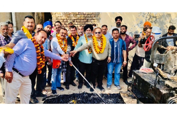 Randhawa starts road blacktopping work