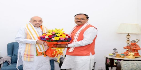 Keshav Maurya meets Amit Shah & Shivraj in New Delhi