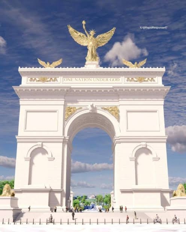 Trump unveils 250-foot Washington arch in major overhaul of capital