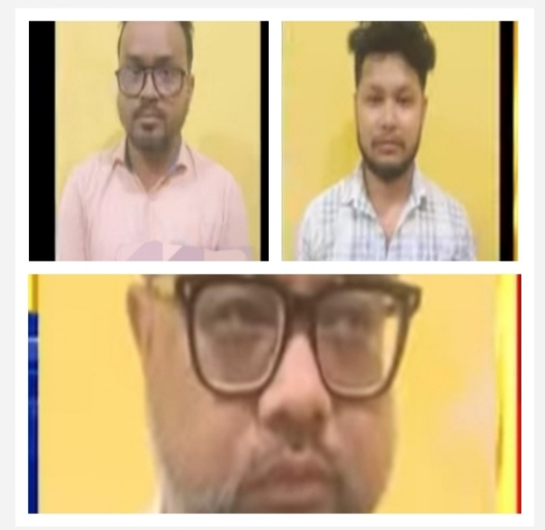 Image of the Three Held for Extortion at City Hotel, Including Fake Journalist and Organisation Leader.