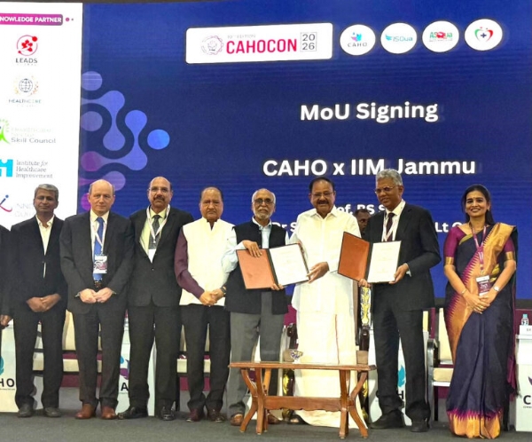IIM Jammu, CAHO Signs Agreement To Boost Healthcare Leadership Excellence