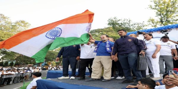 Rahul Gandhi Flags Off 