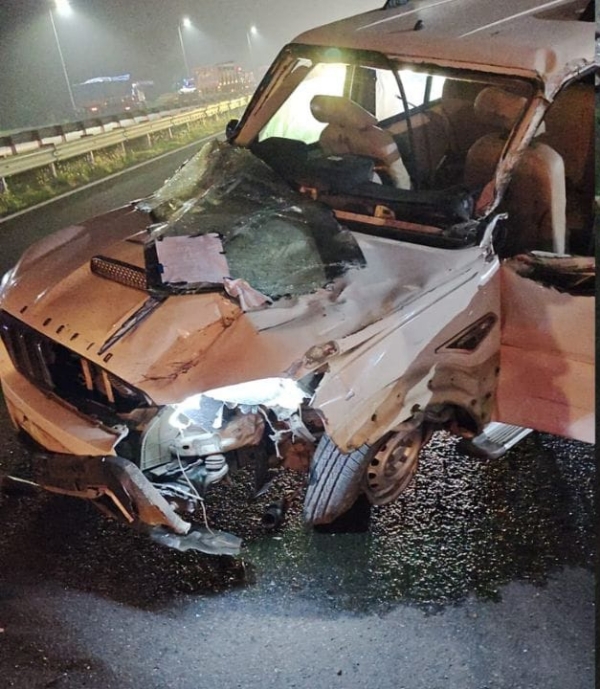 The vehicle after the accident