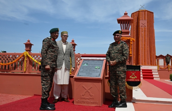 CM Abdullah Unveils Renovated War Memorial At Jammu & Kashmir Light Infantry Centre CM Abdullah Unveils Renovated War Memorial At Jammu & Kashmir Light Infantry Centre