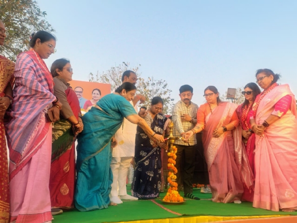 Cabinet Minister Nand Gopal Gupta Nandi, BJP Prayagraj Metropolitan President Sanjay Gupta, and former Mayor Abhilasha Gupta Nandi jointly flagged off the scooter rally