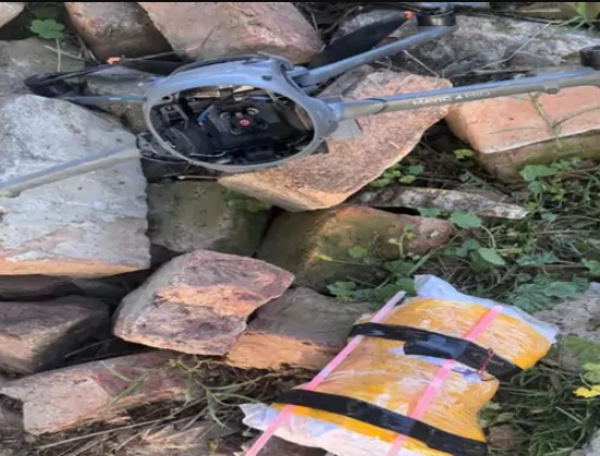 Recovered drugs and drone pic