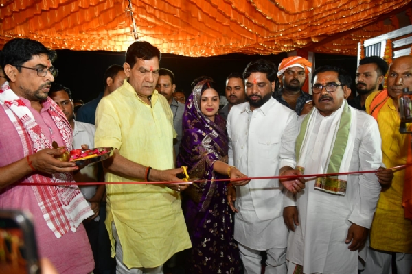 Minister AK Sharma inaugurated the newly constructed office building of the Adarsh Nagar Panchayat Madhuban