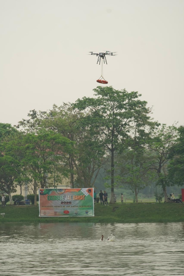 Image of the Indian Army Conducting ‘Exercise Jal Rahat’ at IIT Guwahati on Saturday.