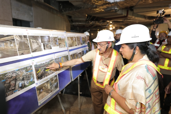 CM Rekha Gupta Inspects Metro Phase‑4 Works at RK Ashram, Orders Timely Completion with Zero Compromise on Safety