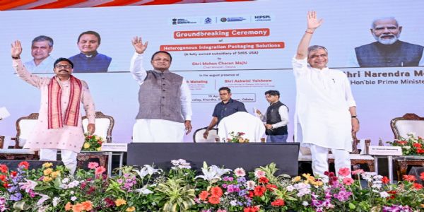 New Chapter in Odisha’s Semiconductor Journey: CM Majhi and Union Minister Ashwini Vaishnaw Lay Foundation for 3D Glass Solutions Project