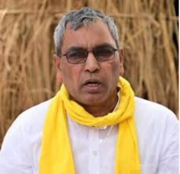 Om Prakash Rajbhar, while talking to the media in Lucknow