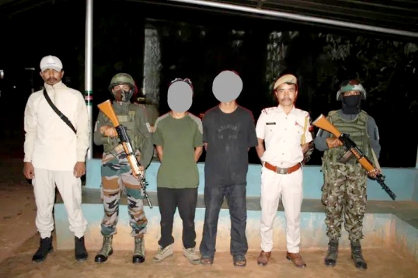 Image of the Four Arrested Rebels in Manipur Crackdown on Violence and Insurgency.
