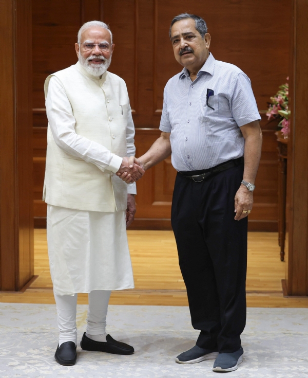 New NITI Aayog Vice Chairman Ashok Lahiri Meets Prime Minister Narendra Modi