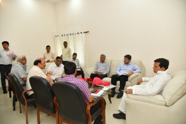 During a review meeting held at the Circuit House, Uttar Pradesh Urban Development and Energy Minister AK Sharma