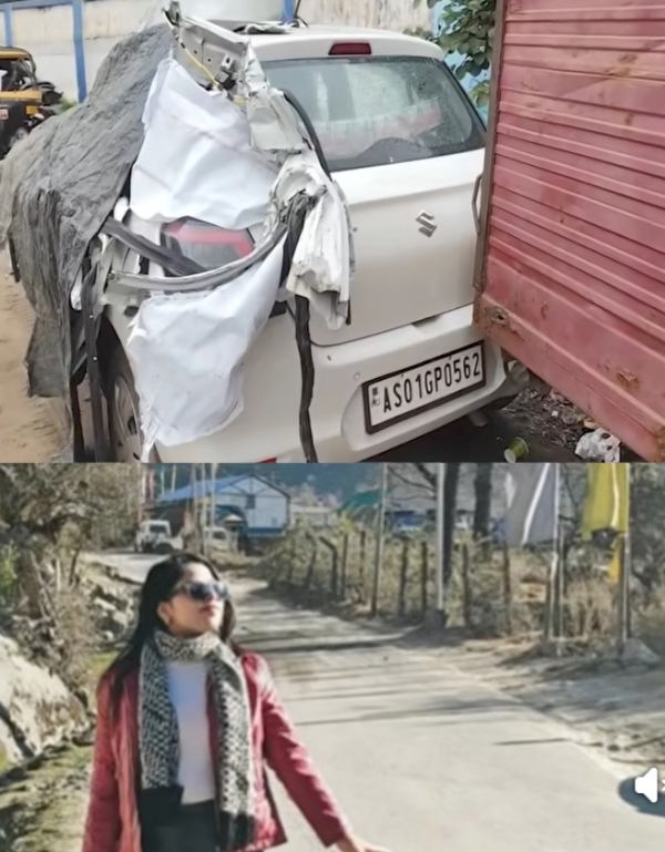 Image of the vehicle and victim.