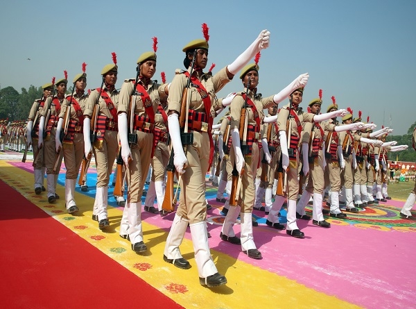Chief Minister inspected the parade and took the salute at a grand ceremony held at the Reserve Police Line