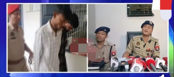 मोरिकलोंग डकैती कांड के मास्टरमाइंड उमर अली की गिरफ्तारी की तस्वीर।