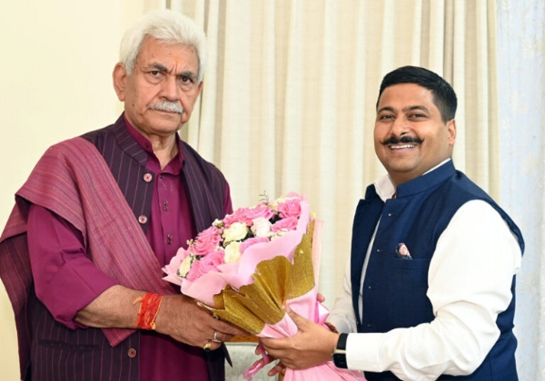 BJP leader Gaurav Gupta, Zonal Head ICICI Bank meet LG