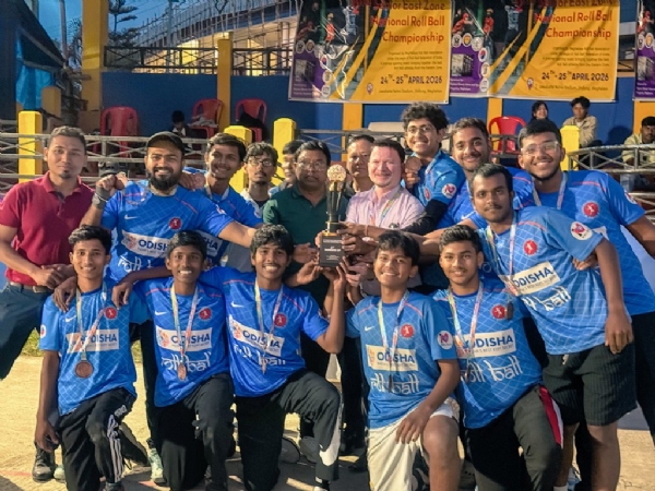 Odisha Senior Men’s Roll Ball Team won  a bronze medal