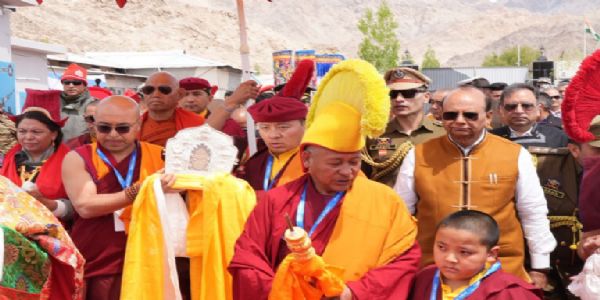 Holy Relics Of Tathagata Buddha Arrive In Leh, Amid Deep Spiritual Fervour