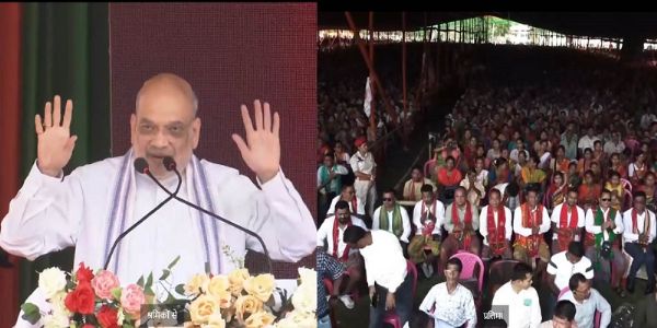Amit Shah Addresses Election Rally in Dudhnai, Targets Illegal Infiltration and Congress
