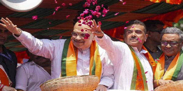 FIRs registered after clashes during Suvendu Adhikari’s nomination in Bhabanipur