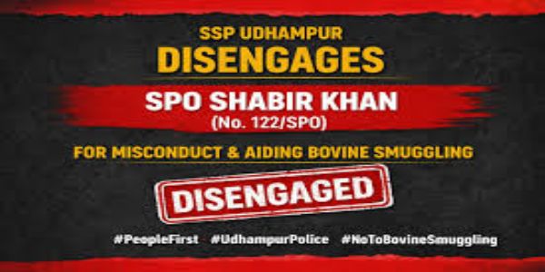 SPO Disengaged From Services In Udhampur