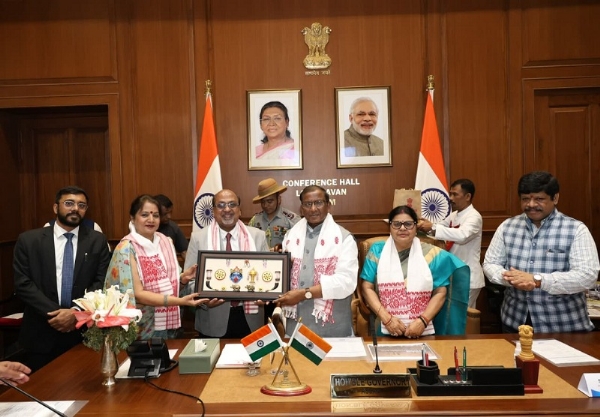 Governor Laxman Prasad Acharya Chairing Industrialists’ Meet at Lok Bhavan.