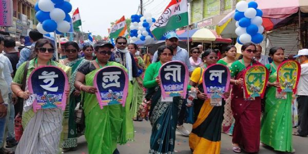 Election 2026: Massive show of strength as TMC candidate Indranil Sen files nomination in Chandannagar