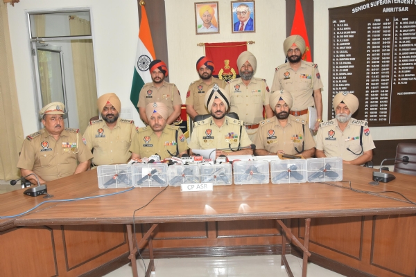 Amritsar Police Commissioner Gurpreet Singh Bhullar addressing the media