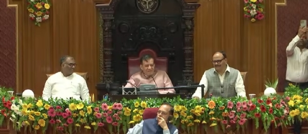 Assembly Speaker Satish Mahana as chief guest at the launch of the state-level Developed India Youth Parliament