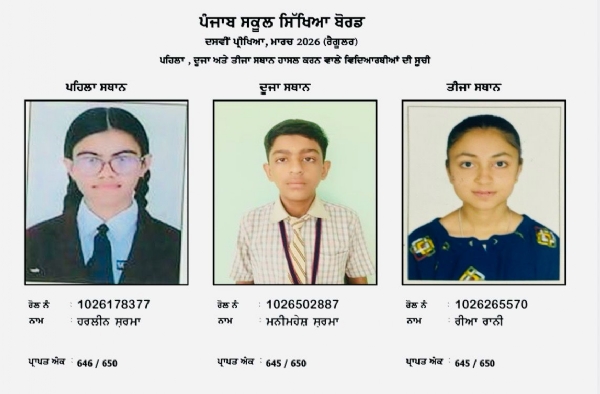 TOP three students