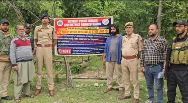 1 Kanal State Land Retrieved From Drug Peddler In Qazigund: Police