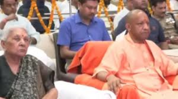 Uttar Pradesh Chief Minister Yogi Adityanath & Governor Anandiben Patel during Somnath Sankalp Mahotsav