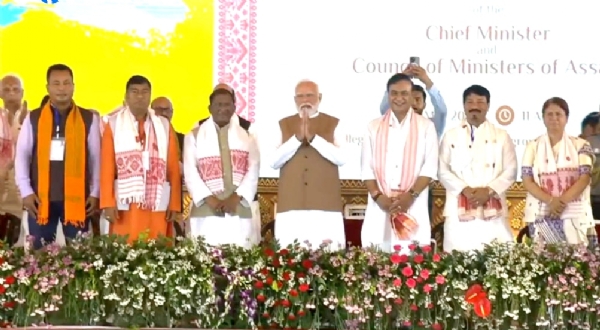 Prime Minister Narendra Modi in Assam on Tuesday.